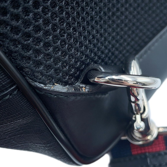 Gucci GG Supreme Sling Bag 478325 GUCCI Black Men's - Picture 10 of 14